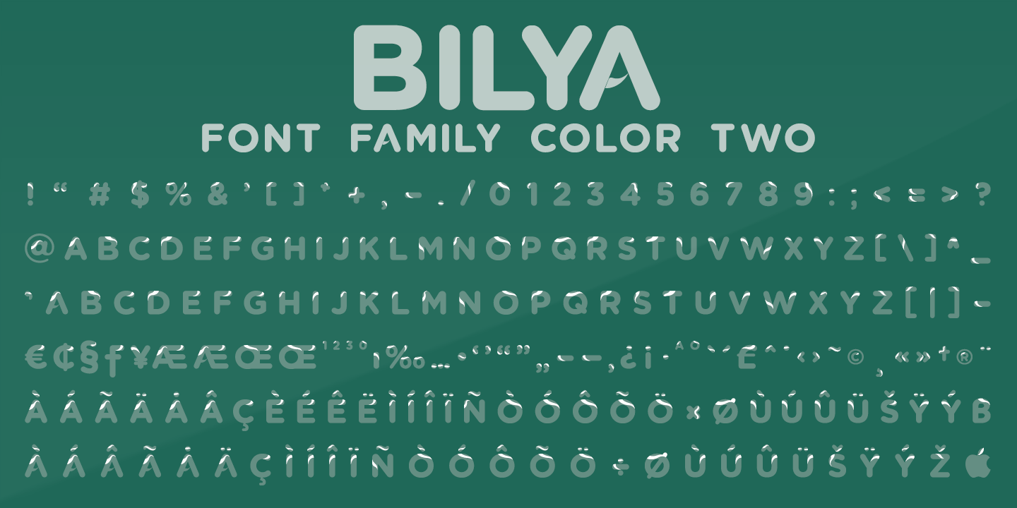 Пример шрифта Bilya Layered COLOR FOUR